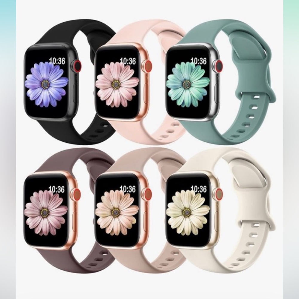 Interchangeable Apple Watch Sport Bands Pack of 5
